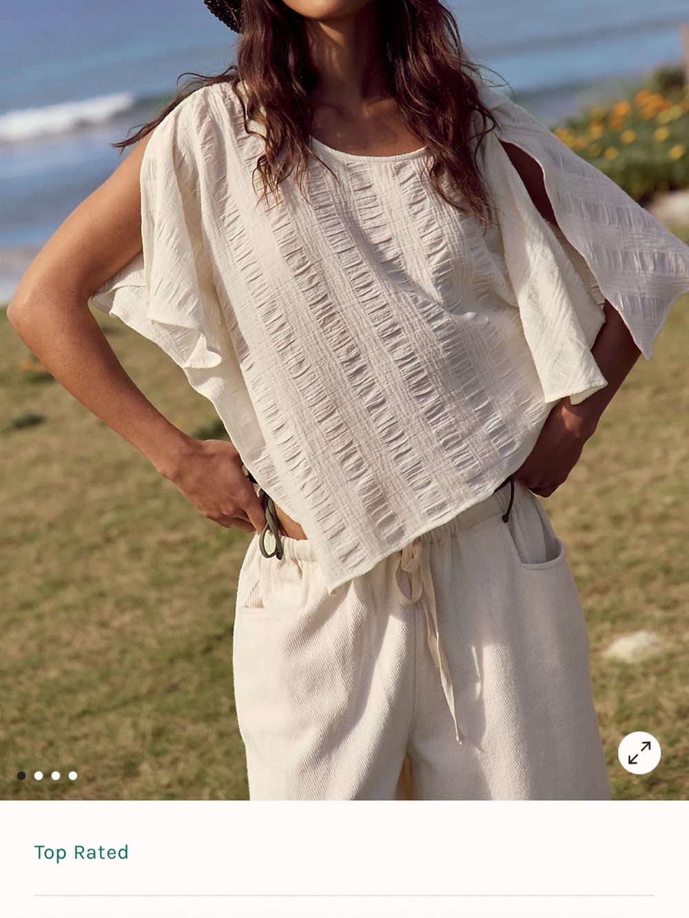 Free People Cut Out Daisy Straw bucket Hat SOLD OUT FALL 2026 COLLECTION - Picture 10 of 10